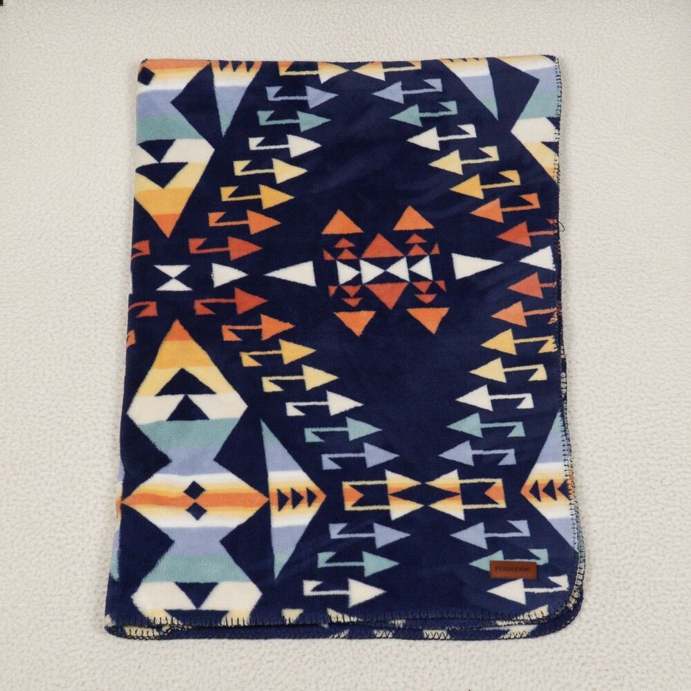 Pendleton Plush Throw Blanket 50" x 70" Big Thunder Fleece Southwest Geometric